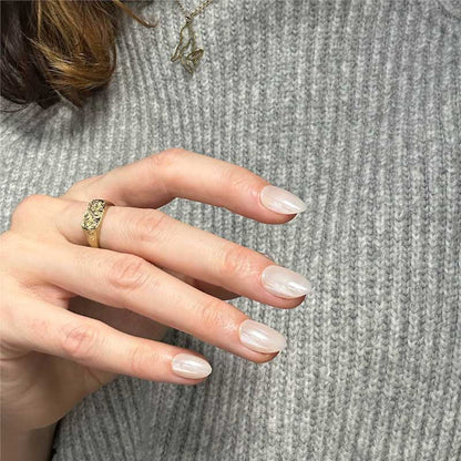 Stardust Glow Extra Short Almond • Soft Gel Press Ons - MoYou London