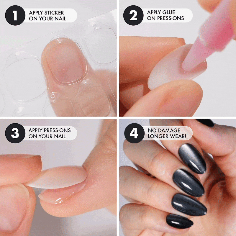 Diamond Dust Short Almond • Soft Gel Press Ons - MoYou London