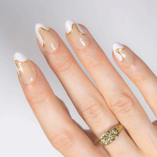 French Toast Short Almond• Soft Gel Press Ons - MoYou London