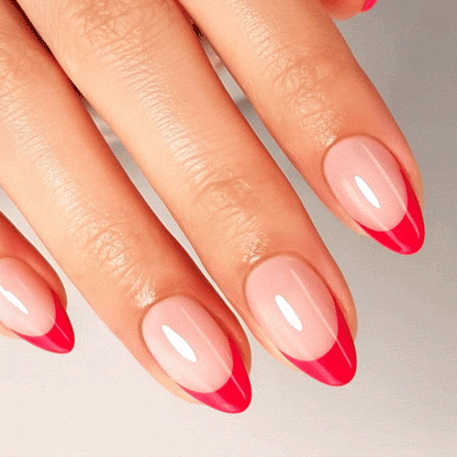 Tipsy in Fuchsia Short Almond • Soft Gel Press Ons - MoYou London