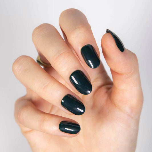 Olive Tree Short Oval • Soft Gel Press Ons - MoYou London