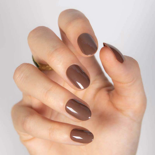 Terra Cotta Short Oval • Soft Gel Press Ons - MoYou London