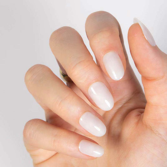 Chalk it Up Short Oval • Soft Gel Press Ons ❌ - MoYou London