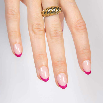 Pink Rebellion Short Oval • Soft Gel Press Ons - MoYou London