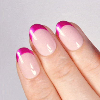 Pink Rebellion Short Oval • Soft Gel Press Ons - MoYou London