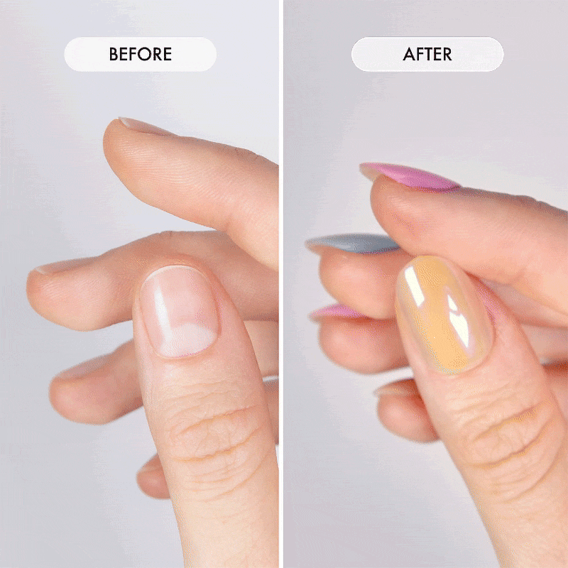Aurora Dreams Short Oval • Soft Gel Press Ons - MoYou London