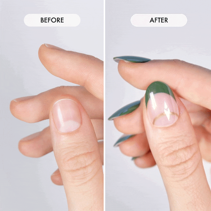 Olive Me Short Oval • Soft Gel Press Ons - MoYou London