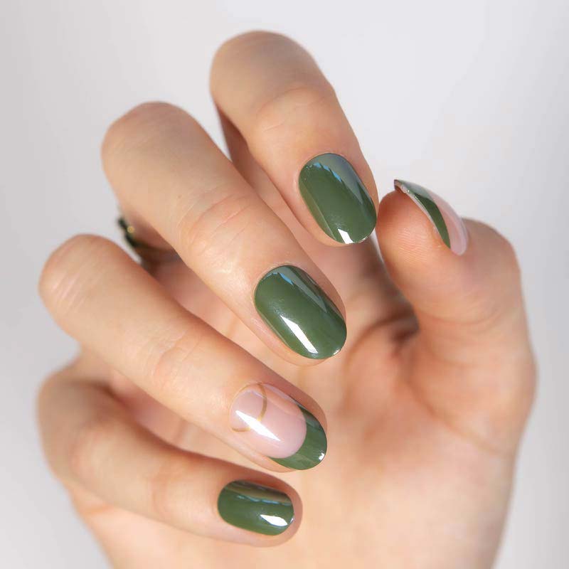 Olive Me Short Oval • Soft Gel Press Ons - MoYou London