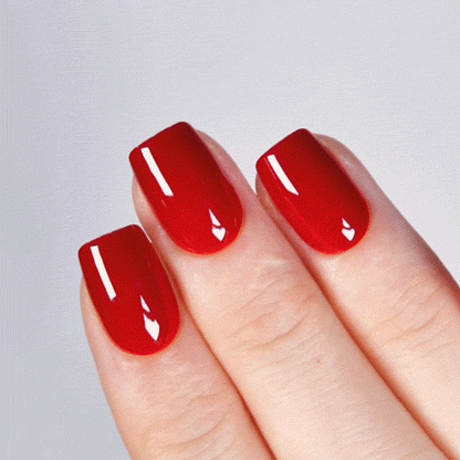 Crimson Kiss Short Square • Soft Gel Press Ons - MoYou London