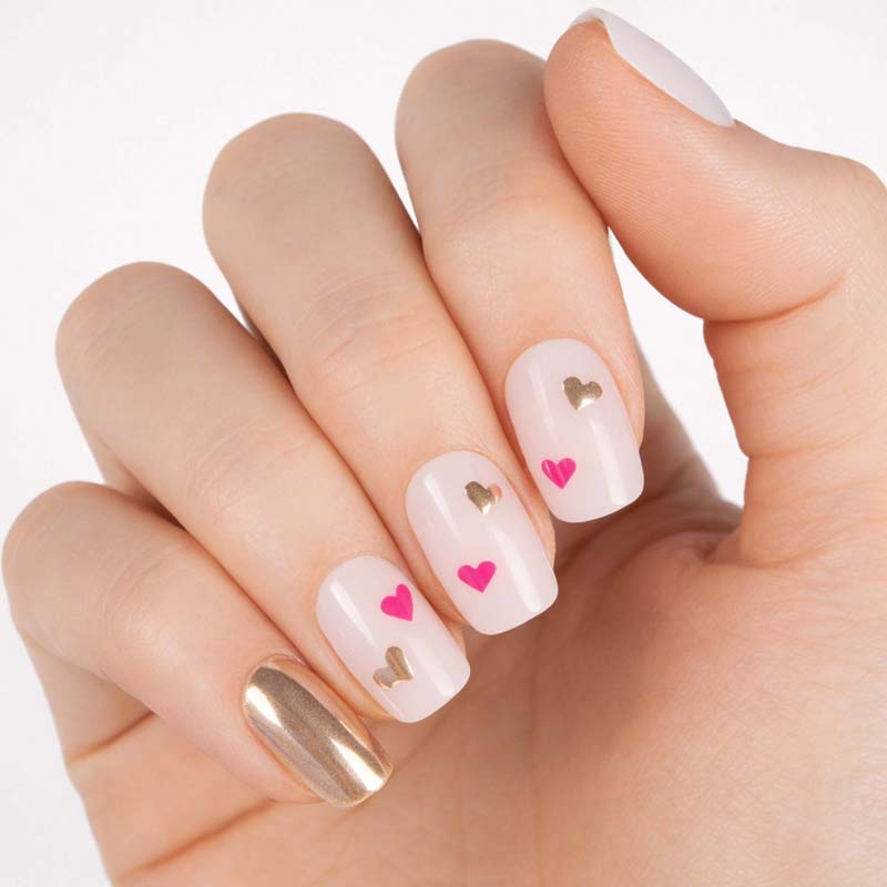 Golden Hearts • Short Square