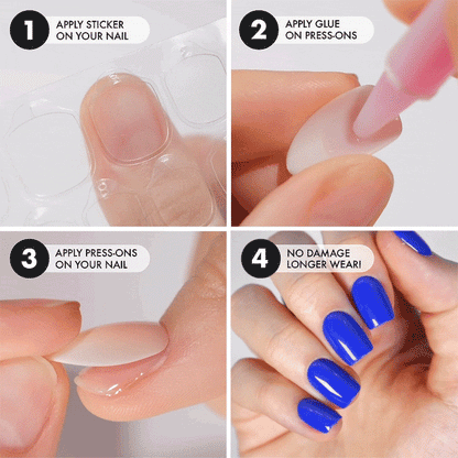 Blueprint Short Square • Soft Gel Press Ons - MoYou London