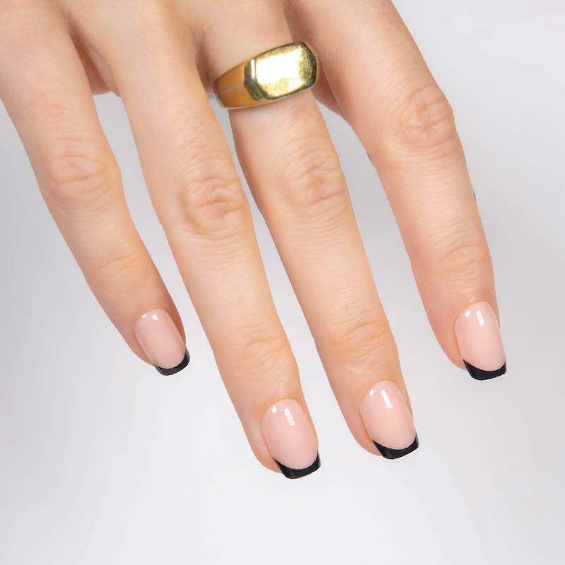 Midnight Edge Short Square • Soft Gel Press Ons - MoYou London