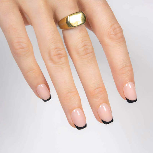 Midnight Edge Short Square • Soft Gel Press Ons - MoYou London