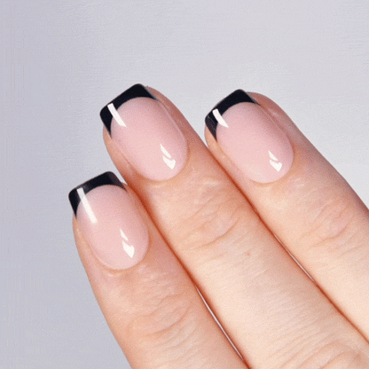 Midnight Edge Short Square • Soft Gel Press Ons - MoYou London