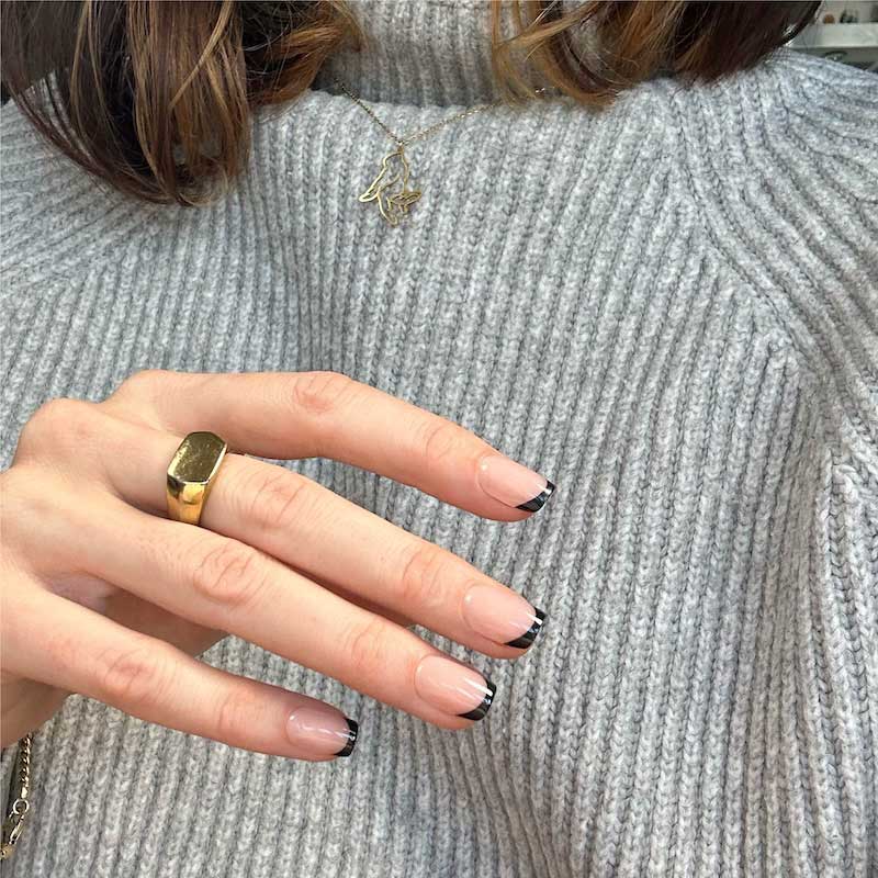 Midnight Edge Short Square • Soft Gel Press Ons - MoYou London
