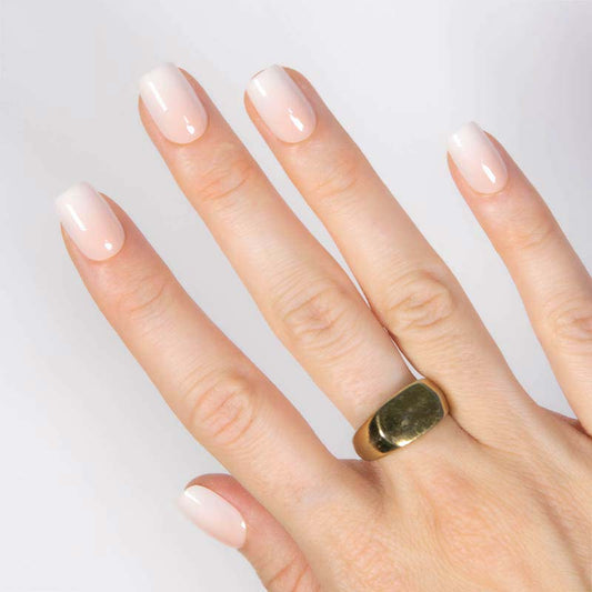 Rosy Glow Short Square • Soft Gel Press Ons - MoYou London