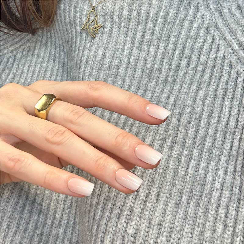 Rosy Glow Short Square • Soft Gel Press Ons - MoYou London