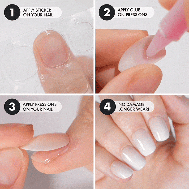 Natural Charm Extra Short • Soft Gel Press Ons - MoYou London