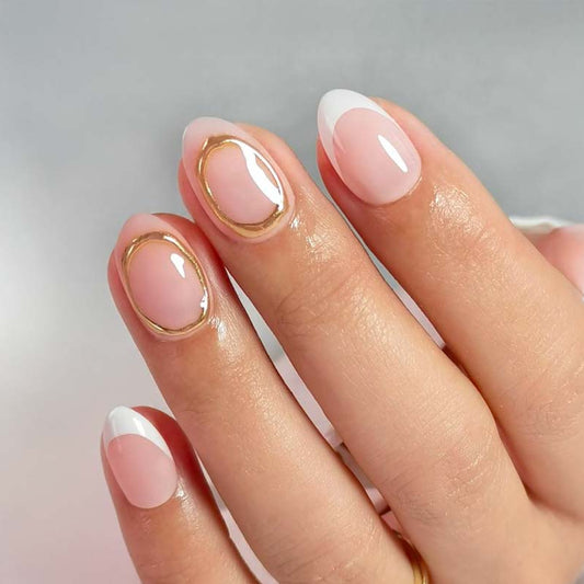 Foil Me Softly Short Almond • Soft Gel Press Ons - MoYou London
