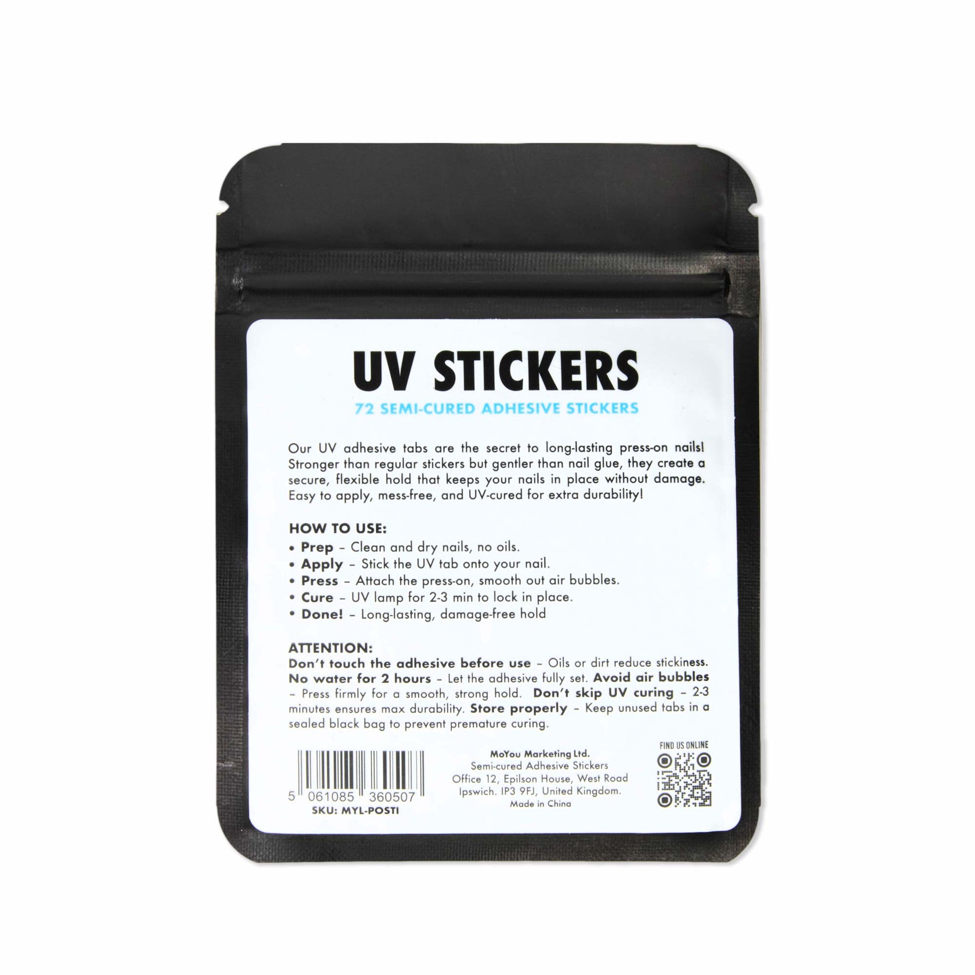 UV Adhesive Stickers • For Press Ons - MoYou London