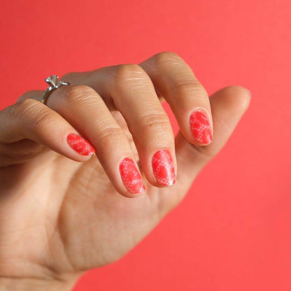 Gel Nail Strip ★ Red Lace - MoYou London
