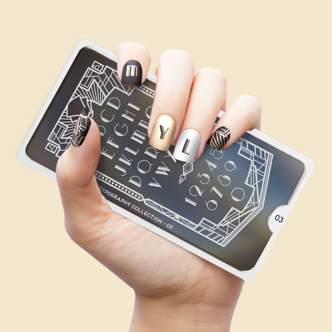 Art Deco Typographic Manicure