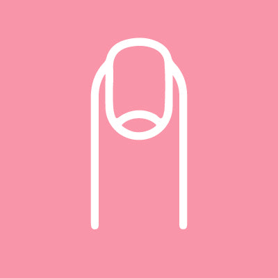 Nail cuticles pushed back icon