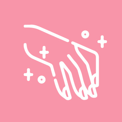 Shiny clean hands after wiping icon