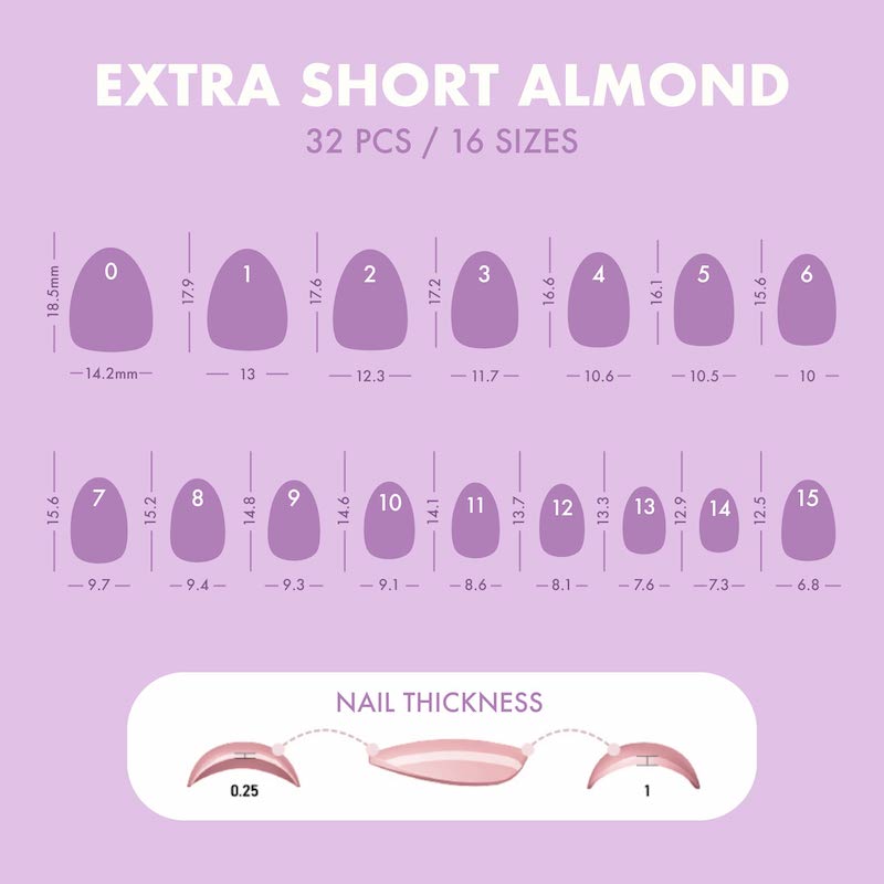 Stardust Glow Extra Short Almond • Soft Gel Press Ons - MoYou London