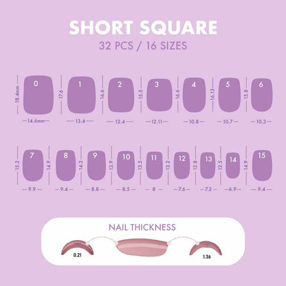 Timeless Touch Short Square • Soft Gel Press Ons - MoYou London