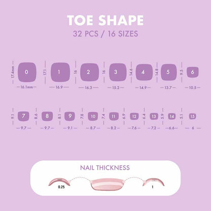 Blueprint Toes • Soft Gel Press Ons - MoYou London