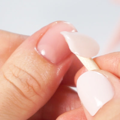 Taking MoYou London's Gel Nail Strip off the nail