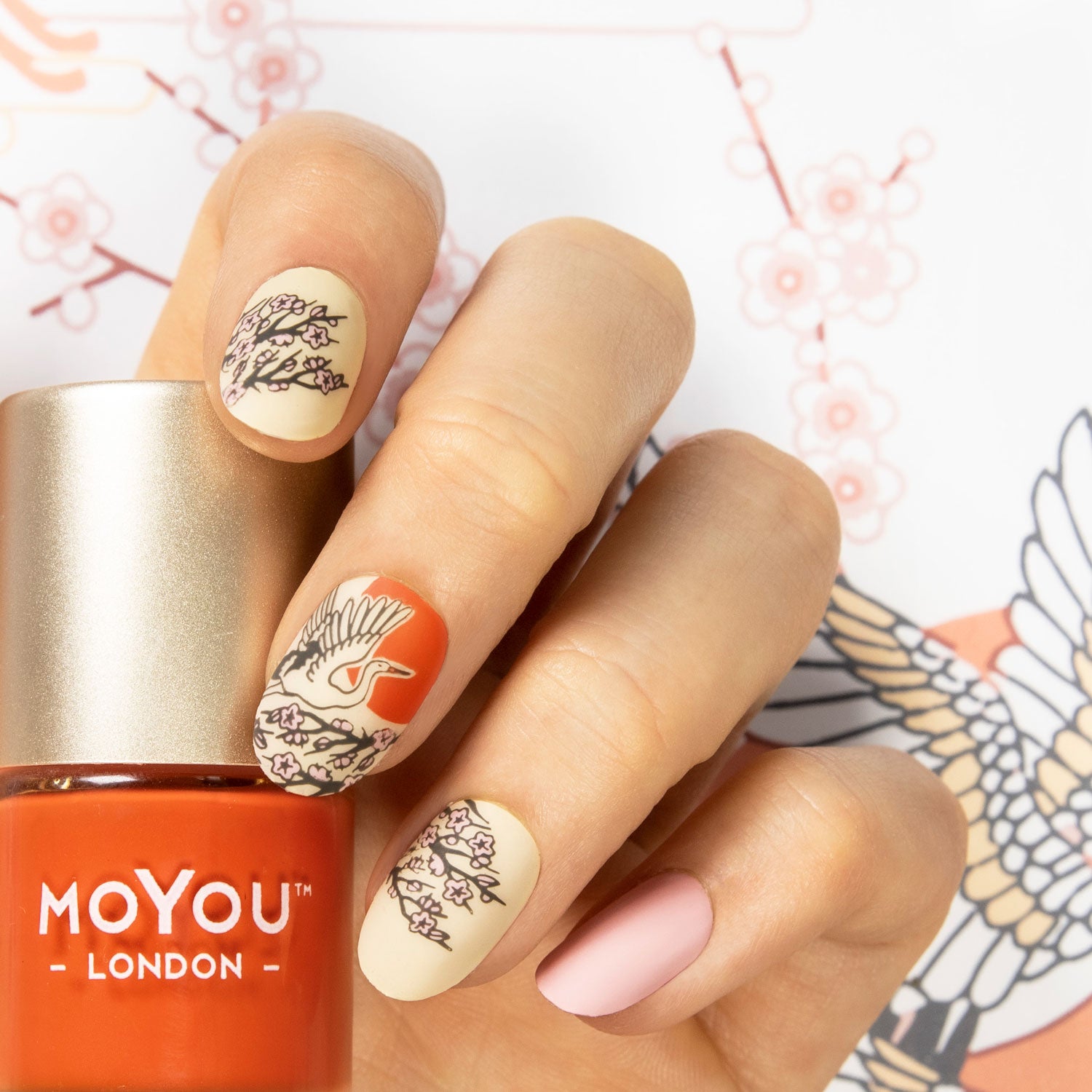 Japanese Heron Nails