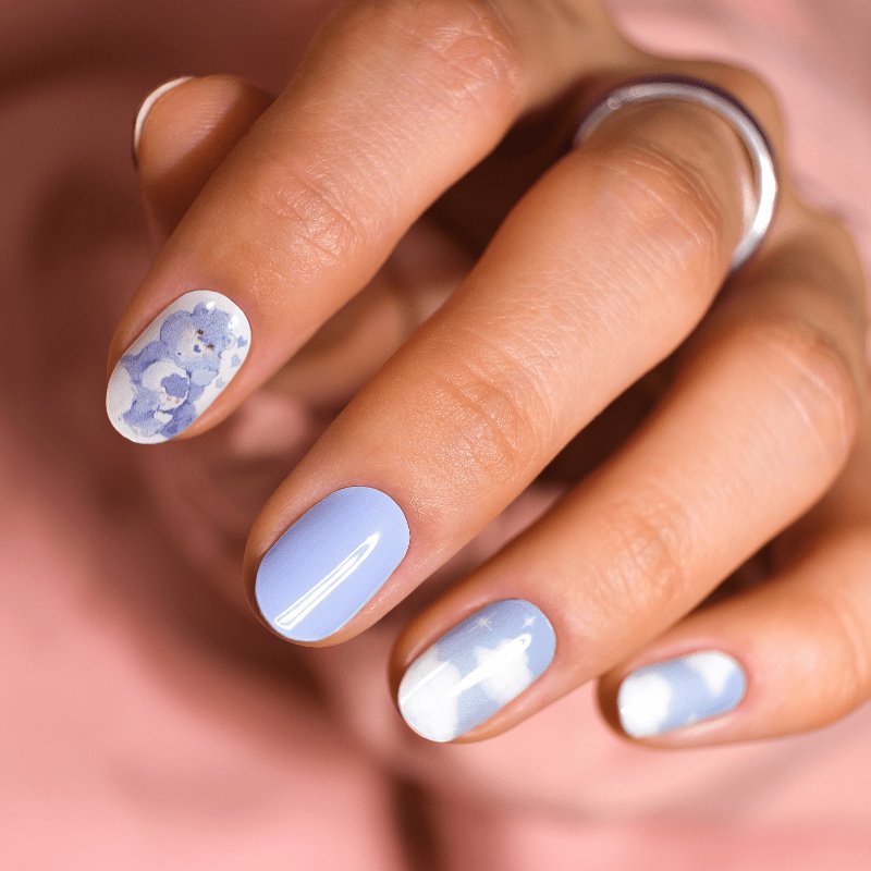 Gel Nail Strip ★ CARE BEARS ★ Grumpy Bear - MoYou London