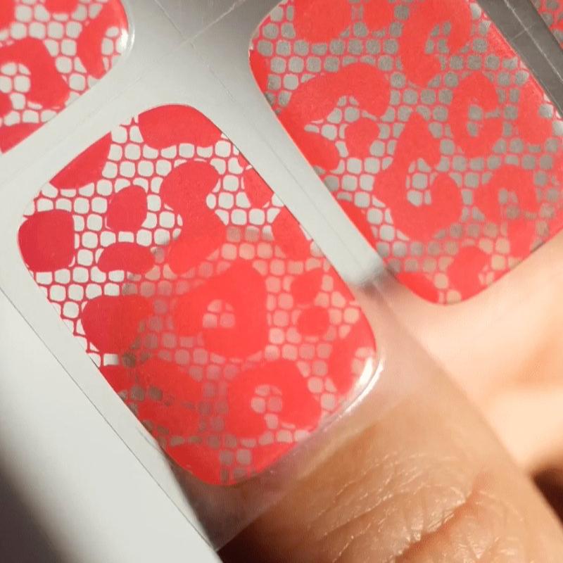 Gel Nail Strip ★ Red Lace - MoYou London