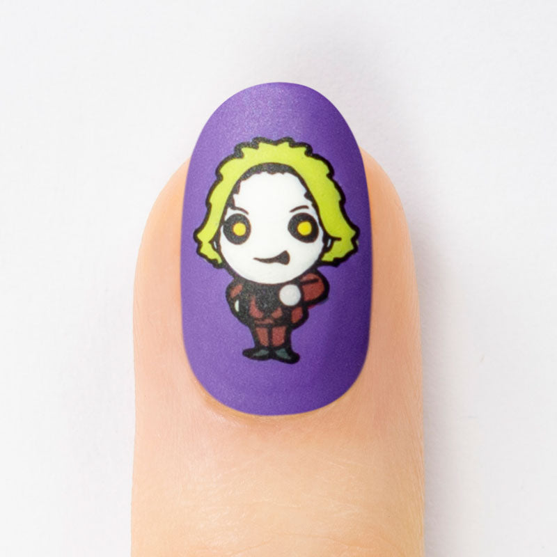 Beetlejuice Nail Art Design