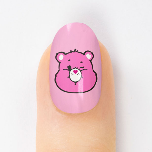 Pink Care Bears Nail Art Design