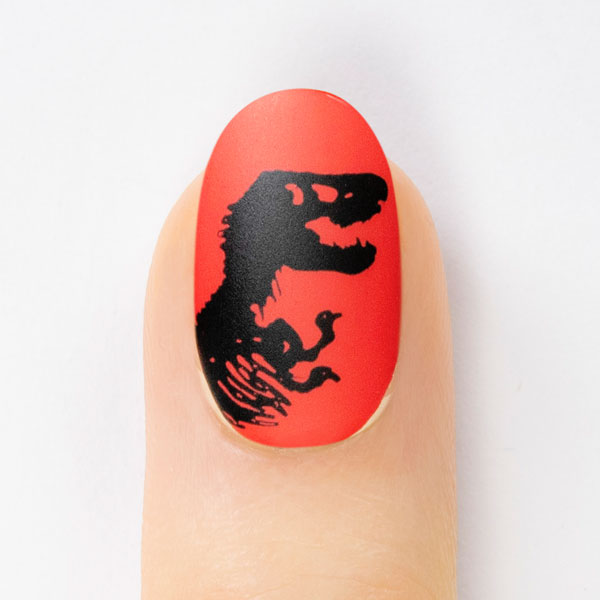Jurassic Park T-REX Nail Art Design