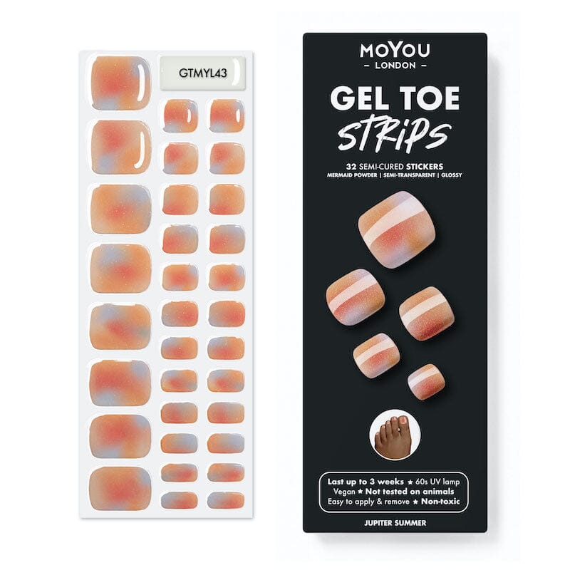 Gel Toe Strip ★ Jupiter Summer Gel Nail Strips MoYou London 