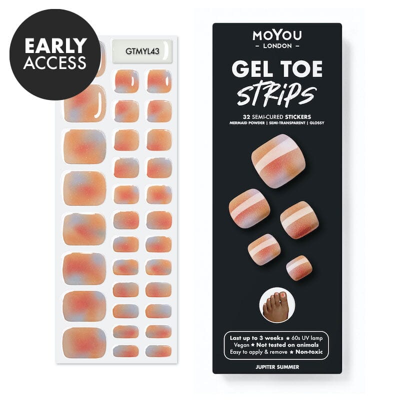 Gel Toe Strip ★ Jupiter Summer Gel Nail Strips MoYou London 