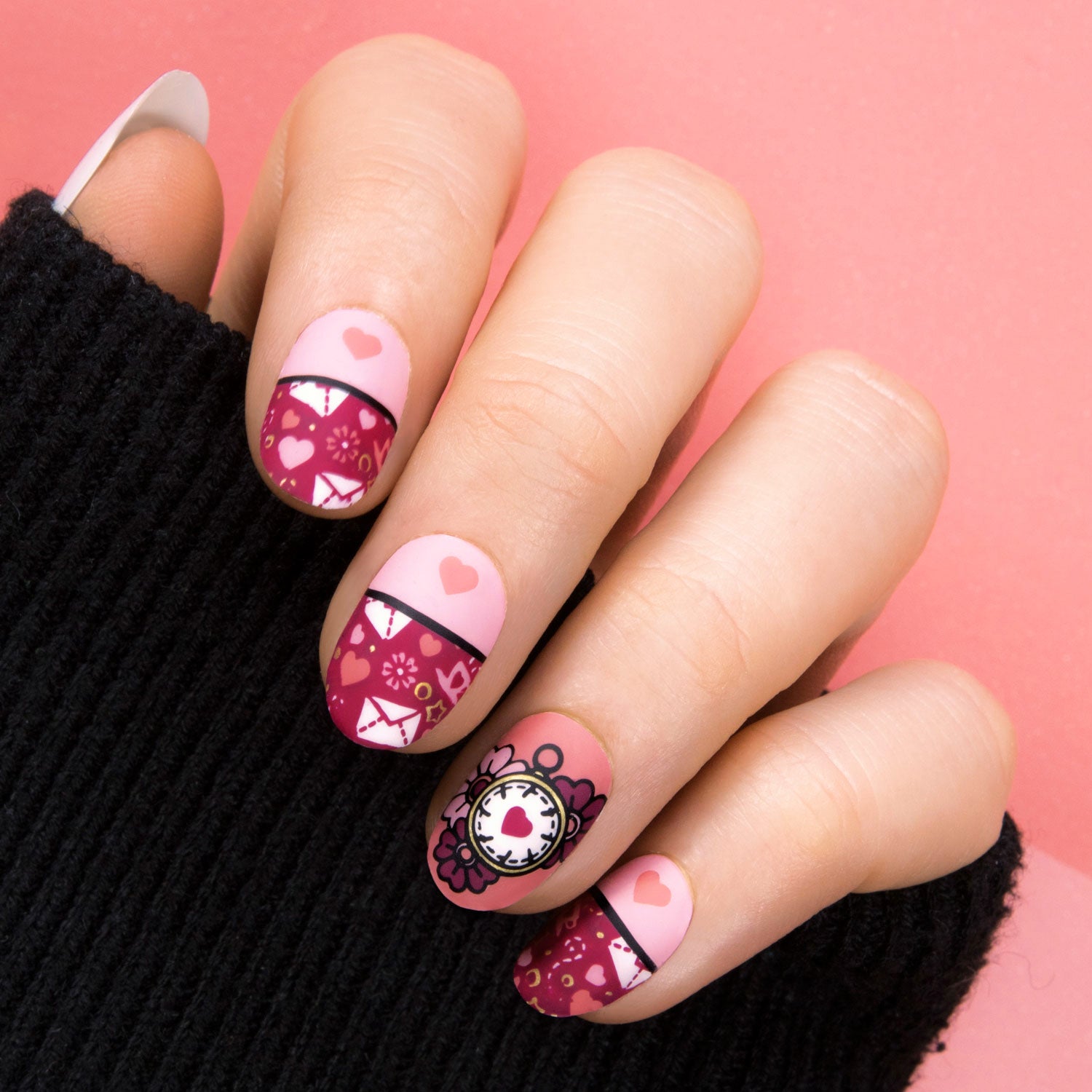 Pink St. Valentines Manicure