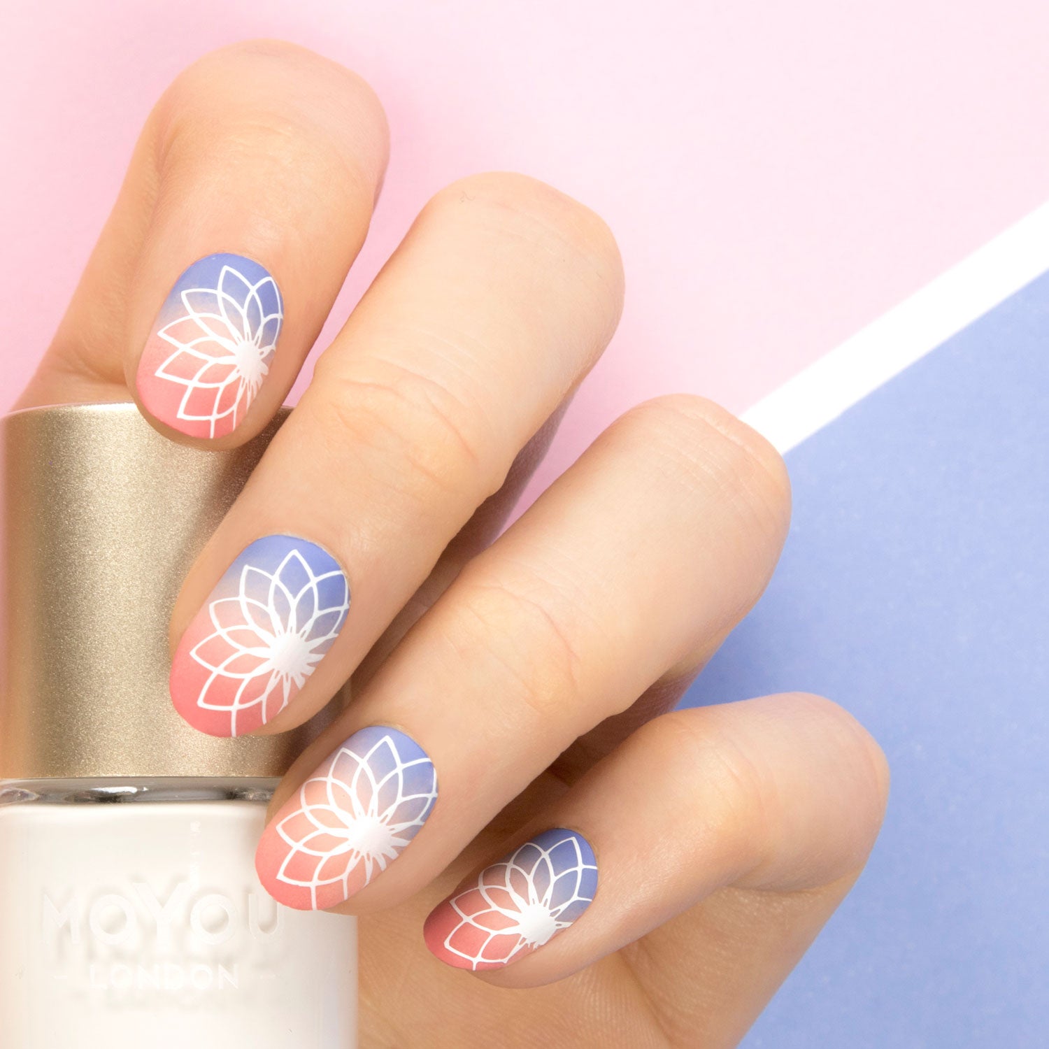 Ombre Mandala Nails