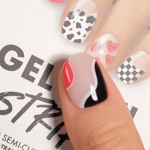 special nail polish stickers with summer trendy festival design 