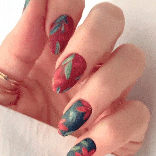 Gel Nail Strip @paiwaloves 04  red Christmas design gel polish sticker by MoYou London