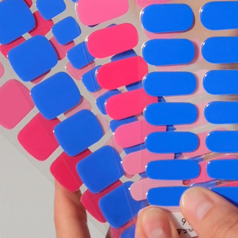 Gel Nail Strip All the Pinks  pink and blue gel polish stickers MoYou London