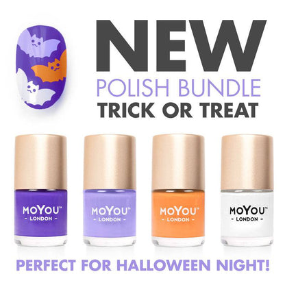Trick or Treat - Bundle of 4 Nail Art Stencil MoYou London 