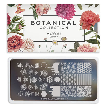Botanical 20 ✦ Nail Stamping Plate - MoYou London