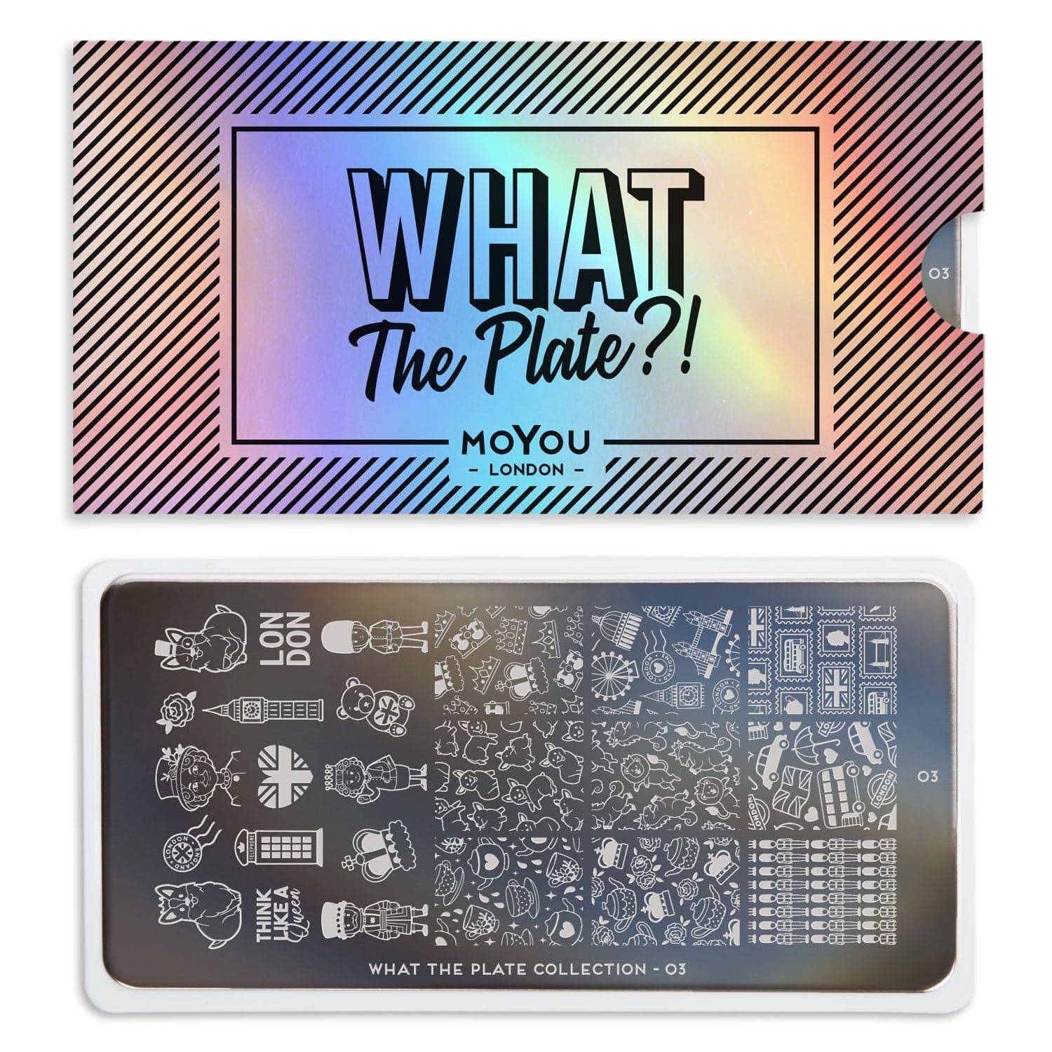 What the Plate 03 ✦ The Queen Nail Stamping Plate - MoYou London