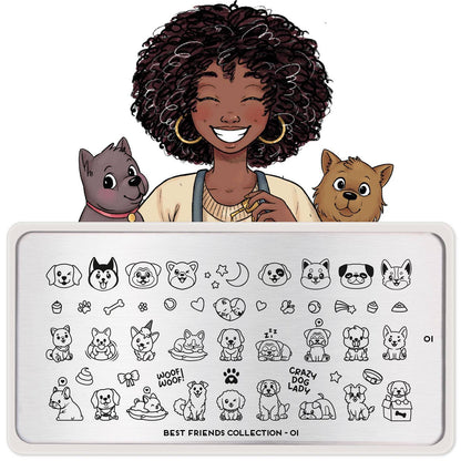 Best Friends 01 ✦ Nail Stamping Plate - MoYou London