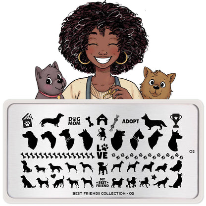 Best Friends 02 ✦ Nail Stamping Plate - MoYou London